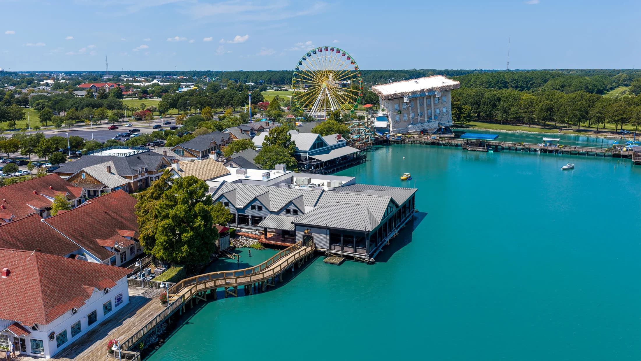 Big Fish's waterfront restaurant beside Lake Broadway in Myrtle Beach
